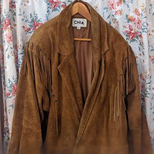 Chia leather western jacket